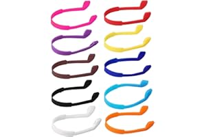 LKTFATD 10 Pack Silicone Glasses Straps, Anti-slip Kids Eyeglasses Sunglasses Strap Glasses Band Holder Eyewear Retainer Elastic Sports Toddlers Glasses Strap (Muti-Color)