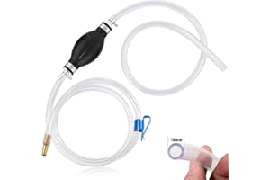 ‎RENDCQIN 8mm Handpumpe Umfüllpumpe - Absaugpumpe für Benzin - Absaugpumpe mit 2M - Benzin Wasser Öl Flüssigkeit Für Wasser, Aquarium, öl, Kraftstoff, Handpumpe Schlauch Tragbar Syphon öl Absaugpumpe (A)