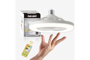 ‎AHXIAOZN AHXIAOZN Deckenventilator Mit Beleuchtung Und Fernbedienung,LED Fernbedienung Dimmbare Licht,Einstellbare Windgeschwindigkeit,Intelligentes Timing Unsichtbare Leise Ventilator-Deckenleuchte