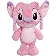 Disney Angel 25cm plush toy in flopsie style, cute soft toy pastel pink colour, suitable for kids and adults, and treat, officially licensed by Disney
