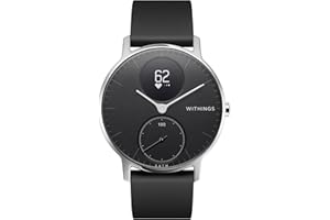 ‎WITHINGS Withings Steel HR - Hybrid Smartwatch - Aktivitätstracker mit Connected GPS, Herzfrequenzmessungen, Schlafüberwachung, Smartphone-Benachrichtigungen, wasserdicht und Einer Akkulaufzeit von 25 Tagen