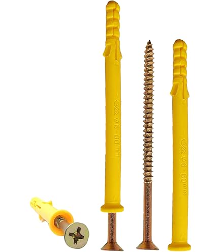 Rawlplug Uno 68615 Universele muurplug 10 mm Gry | RawlPlugs voor gipsplaat, metselwerk, baksteen, beton, antirotatiefuncties | Gipsplaatbevestigingen Plug Pack van 80,10 x 36 mm