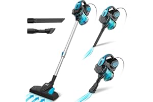 INSE Aspirateur Balai Filaire avec Fil Puissant, 3 en 1, Vertical Filtre HEPA, 600W 18000Pa sans Sac avec 6m Long Câble, Léger Portable pour Maison Tapis Sol Dur