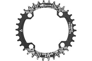 ENGWE MTB Plato de Bicicleta 104BCD, Cadena Estrecha y Ancha, 32T, 34T, 36T, 38T, Redondos, ovalados, de Aluminio, para Cadenas de 8, 9, 10, 11 velocidades