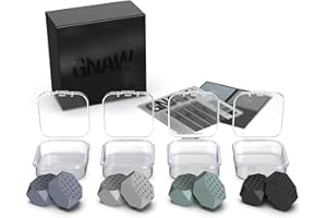 Calibre Products Gnaw. 8x Premium Jaw Exerciser for Men and Women - 4 Progressive Strength Level Jaw Trainer, Complete Set for Defined Jawline - Exclusive Stage 4 Intensity Face Toner