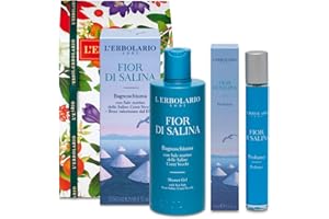 L' Erbolario Confezione Regalo FIOR DI SALINA DUO - Bagnoschiuma da 250 ml + Profumo da 15 ml