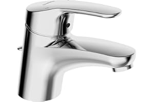 Hansa 1102283 7833814 Mix Mitigeur de lavabo à levier simple avec garniture/tuyau de pression flexible Chromé