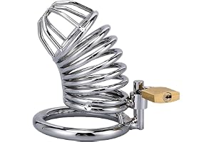 marielove Ø 45 mm penisbur i rostfritt stål med lås, BDSM, kyskhet, män med flöde, Heavy Cock Cage, penisbur, lydnad, bondage, testikelring, kyskhetsbur, metall