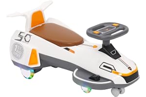 2 i 1 elektrisk barnbil med pedal, elbil för barn med 360° styrning, anti-gunga och växlar, max vikt 60 kg, för barn från 3 å