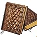 Produktbild Geprägt cosanter Vintage Leder Hardcover Notebook Uni 400 Seite Notebook Travel Journal Bronze