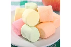 Rocky Mountain Marshmallows Fruity 2 pack, bonbons américains traditionnels colorés à rôtir sur un feu de camp, à griller ou à cuire, saveur fruitée, 2 x 300g