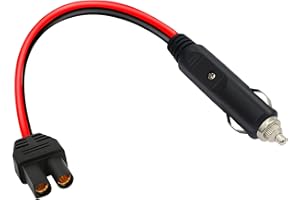 GINTOOYUN Cavo accendisigari da 38,1 cm, 12/24 V 14 AWG EC5 femmina a presa accendisigari per auto, pompa ad aria, batteria auto, ecc. (EC5 femmina a accendisigari per auto)