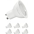 sanlumia 6 X 5W GU10 LED Super Bright Spotlight Bulb 450lm 100 Degree Beam Angle Non Dimmable 50W Halogen Equivalen Frosted Difuser Warm White 3000K