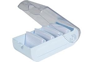 Exacompta 5339623D fiszki do nauki języka Bunnybox DIN A8 poprzeczne wraz z 100 fiszkami. Pudełko na fiszki do łatwego nauki słówek dzięki 5 przegródkom na 600 fiszek 1 sztuka losowy kolor