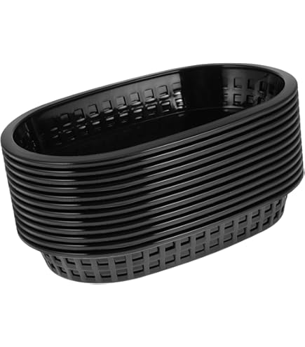 12 Cestini Ovali In Plastica Gialli - 23x15x6.5 Cm Per Pane, Frutta E Esposizione - Foto 8