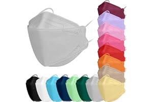 TubeRoo FFP2 Maske Fischform 1/5/10/20/50/100 Stück Masken, Versand aus Deutschland, weiche Ohrschlaufen Bänder, Atemschutzmaske, Mundschutz