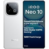 iQOO Neo 10 (Alpine White, 8GB RAM, 256GB Storage) | Segment's Fastest Processor* with Snapdragon 8s Gen 4 & Supercomputing c