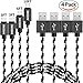 Produktbild USB-C aolok 4 Pack [Einzelbett 3 Ft 6 ft 10 ft] Nylon geflochten High Speed USB C Daten & Ladekabel für Samsung Galaxy S8, Nexus 6P 5 x, Google Pixel, LG G5 V20, HTC 10 und mehr (schwarz)