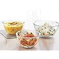 Borosil Select Serving & Mixing Bowl | Set of 3 (500ml + 900ml + 1.3L) | Borosilicate Glass Bowl for Kitchen & Dinning | Mult