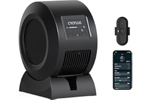 CYCPLUS Intelligenter Indoor-Radfahrventilator,BLDC-Motorantrieb Ventilator, 5 Geschwindigkeitsmodi mit Fernbedienung und APP-Steuerung, geräuscharmer Bluetooth/ANT Radfahrventilator (Bodenbasis)