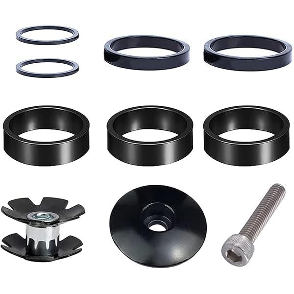 Distanziatori Per Manubrio Bici In Carbonio - Set 4 Pezzi, 5mm E 10mm, Per MTB E Strada - Foto 6