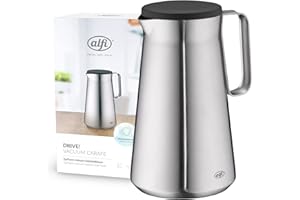 ‎ALFI alfi DRIVE! 1,0 l, velvet black mat, izolowany dzbanek ze stali szlachetnej o podwójnych ściankach z matowym wykończeniem, wys. temp.przez 12 h, a niska 24 h, zakrętka, duży otwór