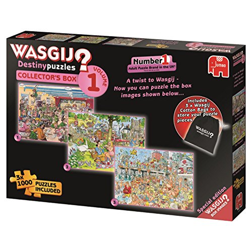 3 in 1 1000 Piece Wasgij Destiny Collectors Box Volume 1 Cartoon Jigsaw Puzzles