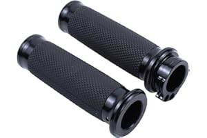 DOO ENGY Lenkergriffe Griffgummis Motorrad Lenker Griff Gummi Griffe 1 Zoll 25mm 1'' schwarz Links und rechts für Harley Touring Dyna Softail Sportster 883 für Harley Davidson Sportster 1200 XL