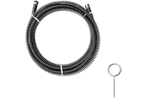 GYHMTOO Desatascador Tuberias 5m Diámetro 12 mm, Alambre Desatascador Tuberias,Sirga para Desatascar Tuberias Profesional,Desatascador Fregadero