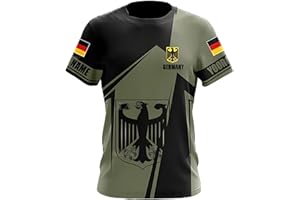 YuanDiann 2024 European Football Cup T Shirts Germany Fans Cheer On Sport Casual Mens Womens National Flag Printing Short Sleeve Round Neck Breathable Quick Dry Tee Shirt