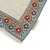 Luxbon 4er Set Jacquard indischer Elefant Baumwolle Leinen Kissenbezug Wurfkissenbezug Platz Akzente Setzen Pillowcase Cafe Haus Auto Deko 18 x 18 “ - 6