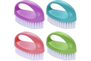 ZBHDEYG Lot de 4 brosses à ongles, brosse de nettoyage de poignée, brosse de nettoyage, brosse domestique multifonctionnelle, brosse à poussière pour ongles, outils de nettoyage