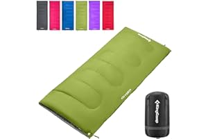 KingCamp Seul Sac de Couchage Rectangulaire pour Camping, Sac de Couchage de Camping Hydrofuge pour Adults et Enfants, Oxygen Série, Hiver Tentes Randonnée et Extérieur