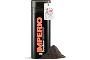 ‎IMPERIO IMPERIO Streuhaar zur Haarverdichtung & vollem Haar in Sekunden. Schütthaar für einen authentischen Look. 100% Natur! In Premium Friseurqualität - 26g (Dunkelbraun)