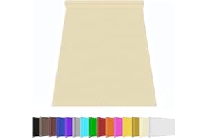 Kebinmaoyi Balcony Privacy Screen PVC UV-Anti Waterproof Multiple Colors for Garden Backyard Deck Patio Fence Porch Milky White,0.6x4.5m(2ft x14.8ft)