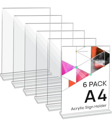 VITAdisplays 5 x Vitadisplays® DIN A4 L-staander/L-staander/reclamebord VITAdisplays 5 x Vitadisplays® DIN A4 L-staander/L-staander/reclamebord