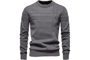 Générique Pull col Rond Homme Pulls Manches Longues Chaud Pull en Maille Uni Chandails Homme Pullover Sweater Basique Casual Slim fit 2025