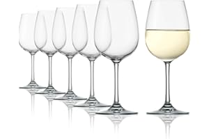 STÖLZLE LAUSITZ Stölzle_Lausitz Verres à Vin Blanc Weinland Lot de 6, 290 ml – Verres Idéaux pour Vins Blancs Légers & Rouges – Élégants Verres à Vin Blanc en Cristal – Résistants au Lave-Vaisselle & aux Chocs