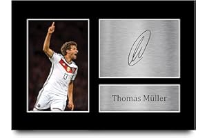 HWC Trading A4 Thomas Müller Deutschland Geschenke gedruckt Autogramm Bild für Fans und Unterstützer der Unterzeichnung - A4