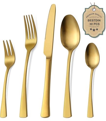 Amefa Manille All You Need bestekset 42-delig • Goud • de Bijenkorf