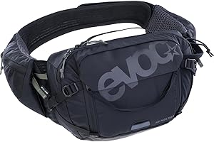 ‎EVOC EVOC HIP PACK PRO 3 + HYDRATION BLADDER 1,5, Hüfttasche (AIR FLOW CONTACT SYSTEM, AERO FLEX Hüftgurt, inkl. 1,5l Trinkblase und Flaschenhalter, One Size), Schwarz