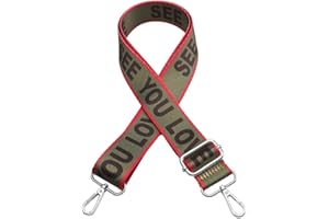 Santimon Asa Correa Bandolera Recambio Adjustable Lona Mujer Hombro Cincha Cadena con Hebilla Metalica para Bolso Cartera Monedero Amor(Verde Oscuro)