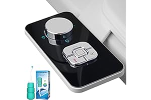 W WITHLENT Bidet Attachment for Toilet UK,Bidet,with Portable Bidet Self-Cleaning Pressure Controls Bidet Non-Electric Toilet Seat Attachment Adjustable Pressure Dual Nozzles Frontal & Rear Wash Cold Water