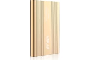 HAHHY Externe Festplatte - Externe Festplatte 2tb USB3.0 Festplatte Extern für Xbox One, Xbox 360, Desktop, Chromebook, Laptop (2TB,Gold)