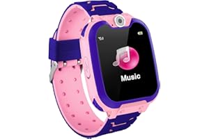 JUNWING JUMWING Smartwatch per Bambini,Orologio Smartwatch con Chiamata SOS, Fotocamere, Musicale, Torcia, Sveglia, Giocattoli educativi, Regalo per Ragazzi e Ragazze (Rosa)