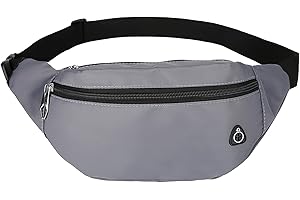 AIDBUCKS ABK - Marsupio a 2/3 scomparti, sportivo, alla moda, da trekking, cinturino regolabile da donna/uomo, grigio., DL-2021, Marsupio