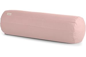 basaho Yoga Bolster Yoga Roll, Organic Cotton, Buckwheat Hulls, Removable and Washable Cover, Yoga Roll Yoga Cushion