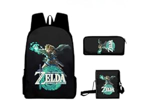 Hanaiette 3 mochilas The Legend of Zelda con personajes de juego, bolsa de mensajero de lona