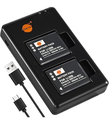 Caricabatterie USB Vhbw Per Olympus Stylus TG-830, SZ-10, SZ-11 E Altri Modelli – 40 Cm - 3