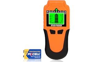AQUOTA Stud Finder Wall Scanner, 6 in 1 Electronic Stud Detector Finder with LCD Display & Audio Alarm, Stud Sensor Edge Center Finding for Wood AC Live Wire Metal Studs Detection Joist Pipe